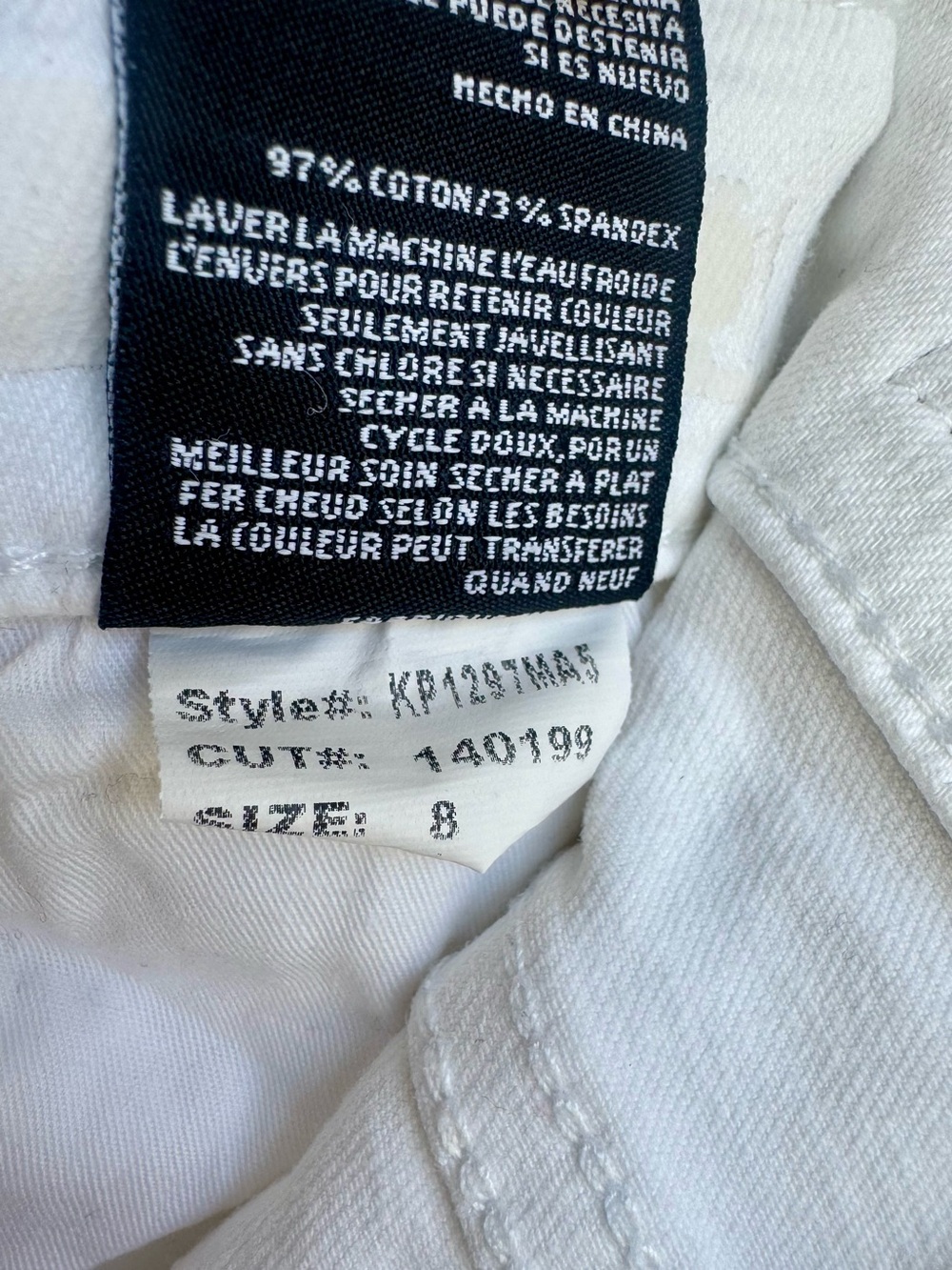 KUT from the Kloth White Ankle Straight Leg Jeans Size 8 KP129TK35 Stretch - Picture 10 of 10